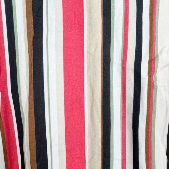 HUTCH | Bold Vertical Striped Faux Wrap Short Sleeve Dress Women’s Size Large - Picture 9 of 9